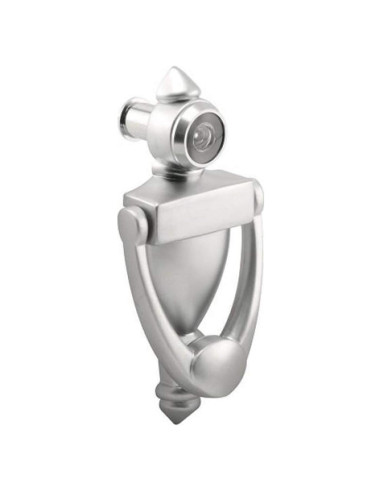 Tirador de Puerta con Visor Nuk3y 14 cm Níquel Satinado