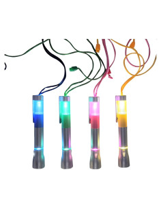 Bolígrafo LED Zugar Land con collar 32 cm - Paquete 12