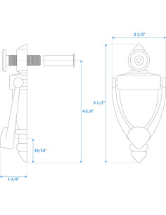 Tirador de Puerta con Visor Nuk3y 14 cm Níquel Satinado 2