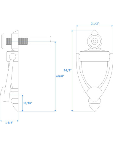 Tirador de Puerta con Visor Nuk3y 14 cm Níquel Satinado