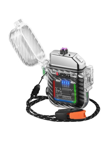 Encendedor Eléctrico SUPRUS Doble Arco Recargable a Prueba de Viento