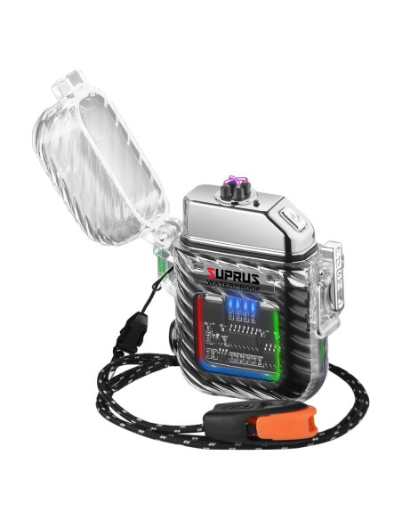 Encendedor Eléctrico SUPRUS Doble Arco Recargable a Prueba de Viento