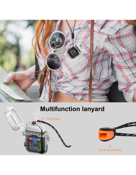 Encendedor Eléctrico SUPRUS Doble Arco Recargable a Prueba de Viento