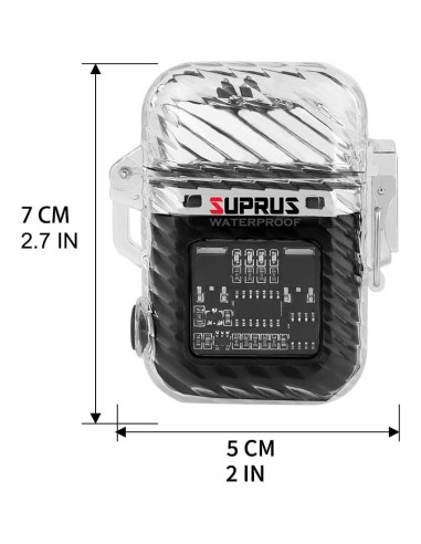Encendedor Eléctrico SUPRUS Doble Arco Recargable a Prueba de Viento