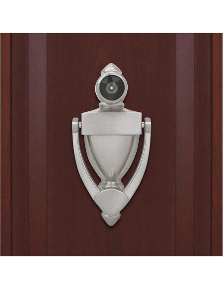 Tirador de Puerta con Visor Nuk3y 14 cm Níquel Satinado Tirador de Puerta con Visor Nuk3y 14 cm Níquel Satinado