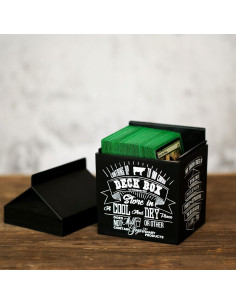 Caja de Deck KakapopoTCG Negra para Cartas y Dados 2