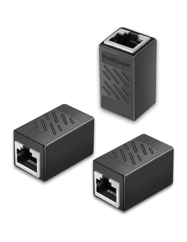 Paquete de 3 Acopladores Ethernet ZY RJ45 Hembrado 1 Gbps