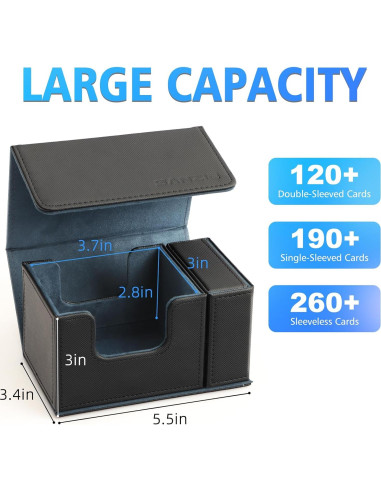 Caja de Barajas SANZIE con Bandeja de Dados para MTG
