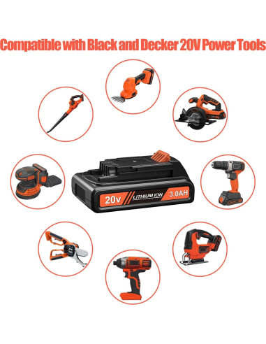 Paquete de 2 Baterías 3000mAh 20V + Cargador PEYESTEN