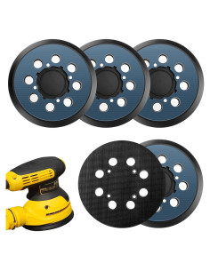 Paquete de 5 Almohadillas Lijado Dewalt 12,7 cm 8 Agujeros