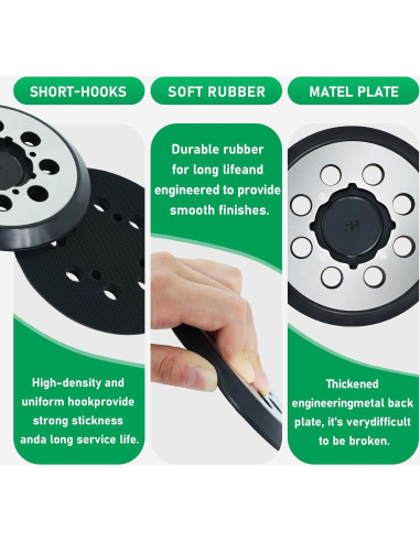 Pad de Lijado Klypticfit 12.7 cm 8 Agujeros para DeWalt