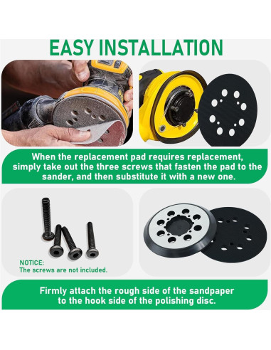 Pad de Lijado Klypticfit 12.7 cm 8 Agujeros para DeWalt