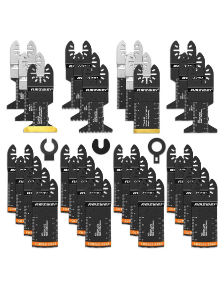 30 Cuchillas Multiherramienta AMZWEI Titanio Universal