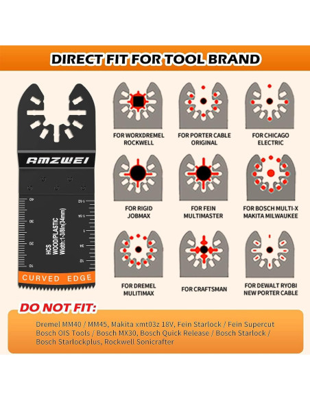 30 Cuchillas Multiherramienta AMZWEI Titanio Universal