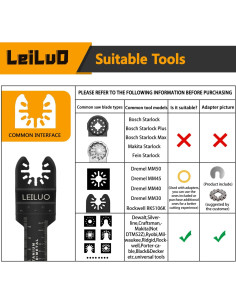 Kits de Cuchillas Multiherramienta LEILUO 15 Pcs Titanio 2