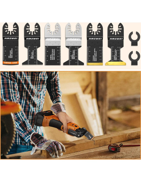 30 Cuchillas Multiherramienta AMZWEI Titanio Universal