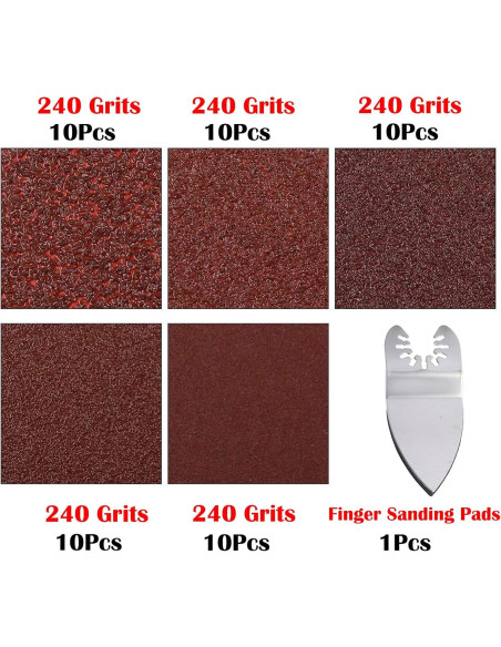 51 Pcs Almohadillas de Lijado Triangulares MGGi 35x50mm