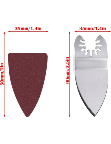 51 Pcs Almohadillas de Lijado Triangulares MGGi 35x50mm