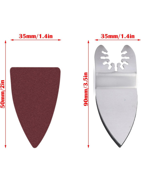 51 Pcs Almohadillas de Lijado Triangulares MGGi 35x50mm