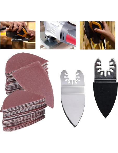 51 Pcs Almohadillas de Lijado Triangulares MGGi 35x50mm