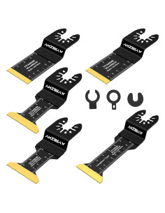 5 Piezas Cuchillas Oscilantes Titanio AMZBSAW para Metal