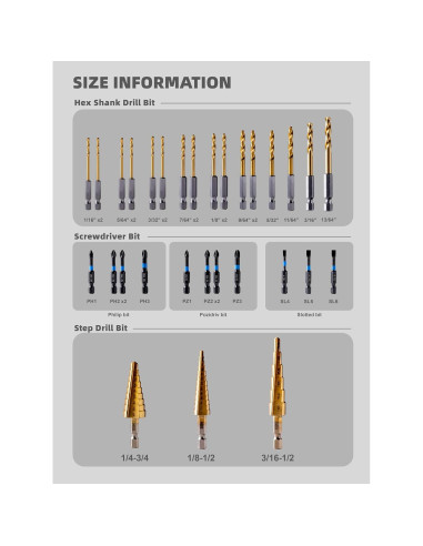 Juego de 30 Piezas de Puntas para Destornillador Highfire