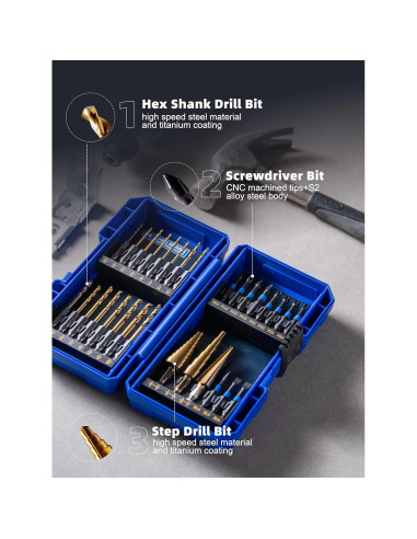 Juego de 30 Piezas de Puntas para Destornillador Highfire