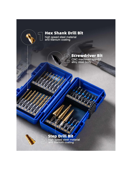 Juego de 30 Piezas de Puntas para Destornillador Highfire