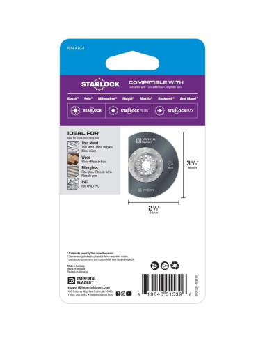 Cuchilla Segmento Metálico Delgado Starlock Imperial 6,5cm