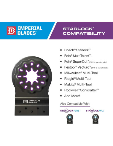 Cuchilla Segmento Metálico Delgado Starlock Imperial 6,5cm