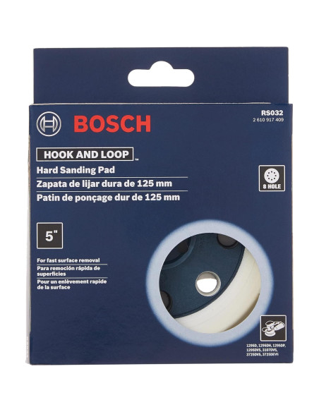 Almohadilla de Respaldo Dura Bosch RS032 12.7 cm 8 Orificios