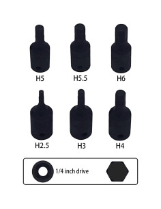 Juego de 14 Piezas de Enchufe Hexagonal JEUCLEL Métrico 2
