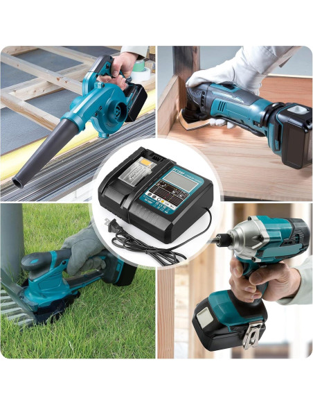 Cargador Rápido Makita DC18RF 14.4V-18V con Pantalla LCD Cargador Rápido Makita DC18RF 14.4V-18V con Pantalla LCD