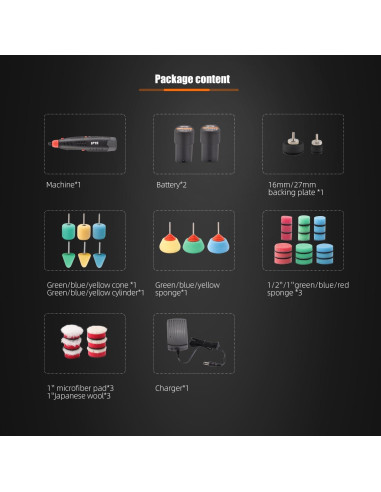 Herramienta Rotativa Inalámbrica SPTA 12V 8000-25000 RPM con Accesorios