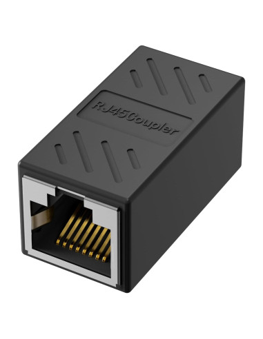 Acoplador Ethernet Jadaol RJ45 Hembra a Hembra 1000Mbps Negro