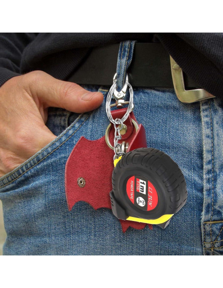 3 Pcs Cinta Métrica Retráctil Trinkrittey 1m Llavero