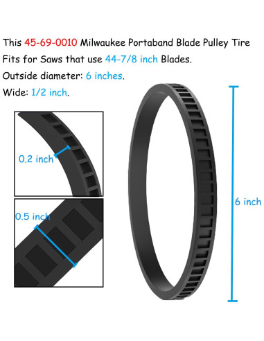 Neumáticos de Polea Milwaukee 45-69-0010 para Sierras
