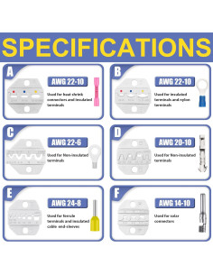 Juego de Herramientas de Crimpado 8PCS Haisstronica - Nylon Aislado 2