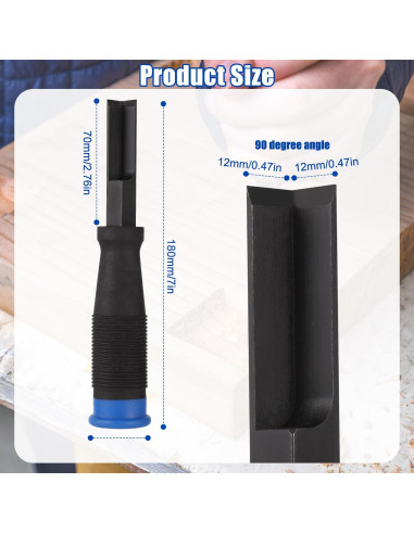 Cincel de Esquina Lasuroa 18x3cm Mango Antideslizante