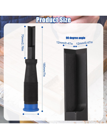 Cincel de Esquina Lasuroa 18x3cm Mango Antideslizante