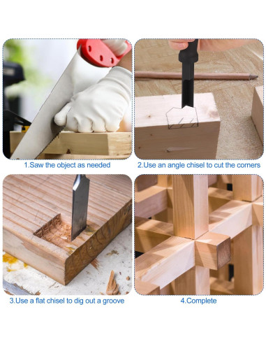 Cincel de Esquina Lasuroa 18x3cm Mango Antideslizante