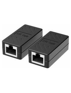 Acoplador RJ45 Dingsun Hembra a Hembra Cat7/Cat6/Cat5e 2Pack Negro