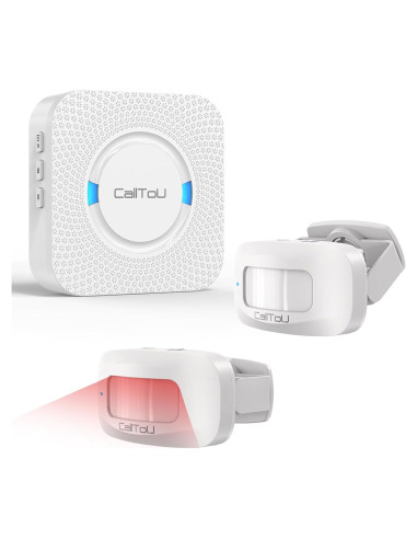 Alarma de Movimiento Inalámbrica CallToU con 2 Sensores y Receptor