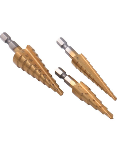 Juego de Brocas Escalonadas Rongon HSS Titanio 3-20mm