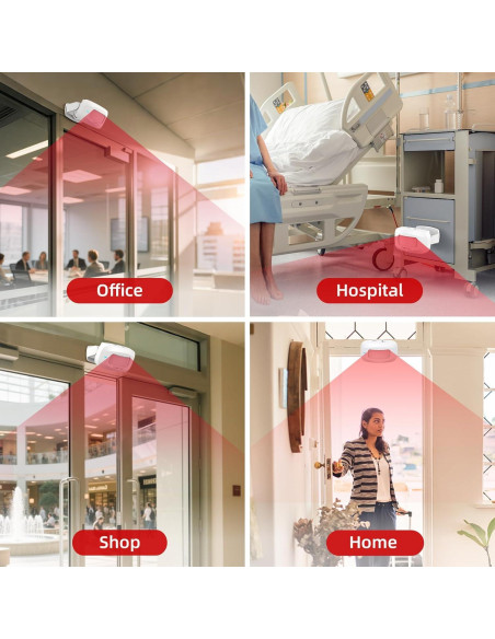 Alarma de Movimiento Inalámbrica CallToU con 2 Sensores y Receptor