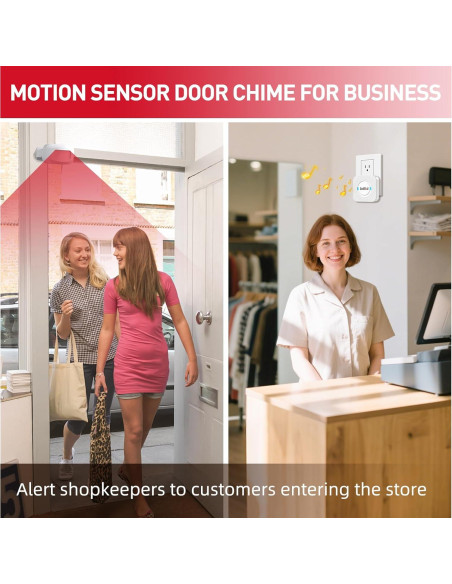 Alarma de Movimiento Inalámbrica CallToU con 2 Sensores y Receptor