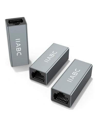 Acoplador Ethernet RJ45 IIABC Femenino a Femenino Cat7/6/5e/5 - Paquete de 3