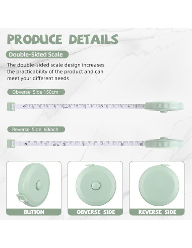 Cinta Métrica 100 Pcs Kigeli 1.5m Retráctil Flexible