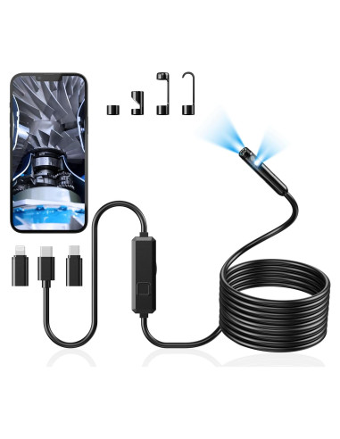 Cámara Endoscópica Acoath 1920P HD 5m Doble Lente IP67