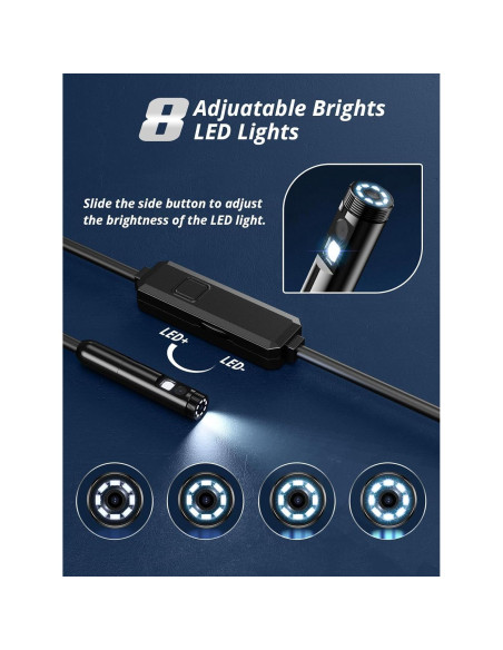 Cámara Endoscópica Acoath 1920P HD 5m Doble Lente IP67